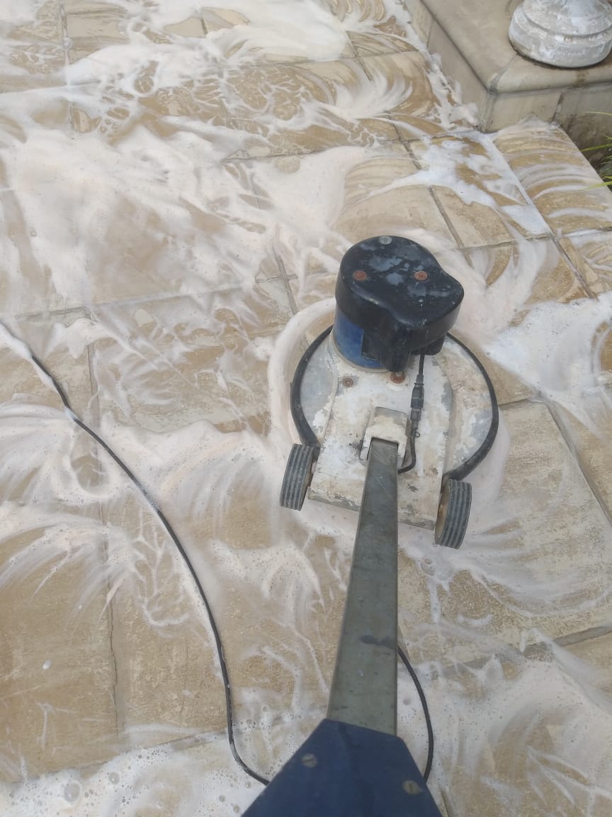 Deep clean of paving